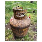 20lb LP gas tank, some gas in it