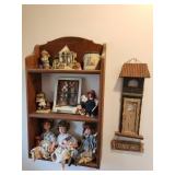 dolls and shelf