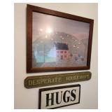 print and wooden signs