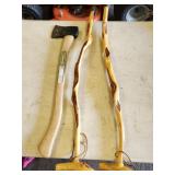 two canes and axe