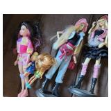2 porcelain and other dolls