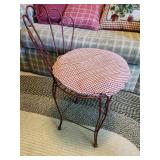 metal chair and pad