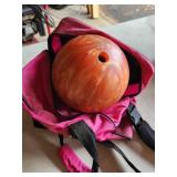 Brunswick bowling ball and case