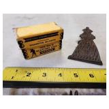 Blasting cap box, iron clip/holder