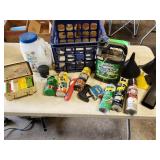crate, bug spray, first aid kit, more