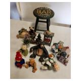 doll bar stool and animals