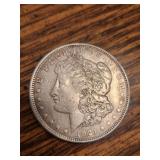 1921 Morgan silver dollar & case