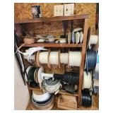 rack with uphostery bindings, cords