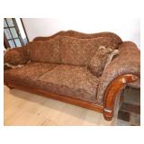 couch, has slight  animal scratches in fabric
