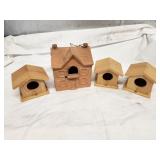 wood bird box assortment