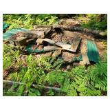 variety of dimensional lumber, some treated