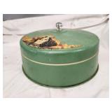 vtg tin container and lid