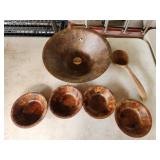 wooden bowls & ladle
