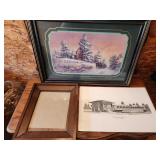 print, sketch, frame
