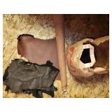 roll and pieces of project leather
