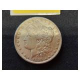 1896 Morgan silver dollar