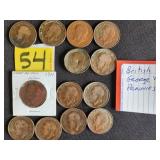 UK George V pennies
