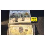 Bison nickel coin collection & anniversary bill