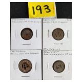 California rail and bus lines tokens