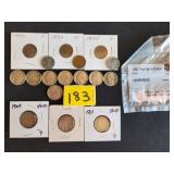 US coins, Barber dimes, Indian head pennies