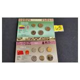 China and  Columbia coin sets