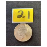 1923 Peace silver dollar