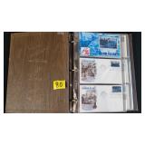 first day of issue envelopes, stamps in bound book