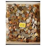 8 lbs of foreign coins