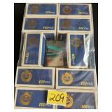10 boxes of coin sleeves and stapler