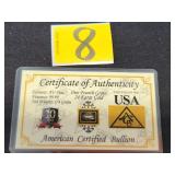 1/4grain 24 karat gold