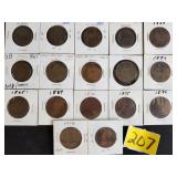 pre 1900 British pennies