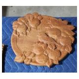 Custom engraved wood fruit decor