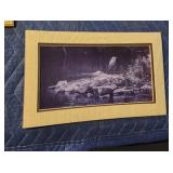 Small framed crane wall print