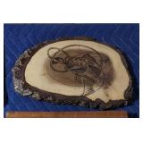 Custom engraved wood bass placard