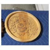 Custom engraved wood dog decor