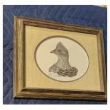 Small framed grouse partridge wall print