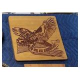 Custom engrave American bald eagle wood decor 4