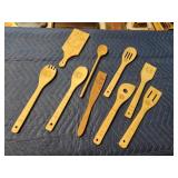 Assorted custom engraved wooden kitchen utensils