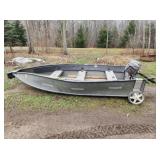 12 FT PORTA BOTE W/ 3.5 HP MERCURY 4-STROKE MOTOR