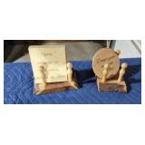 2 Custom-made wood drink coaster stands