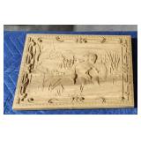 Custom engraved wood dog decor - duck hunting