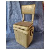 Hunting fishing plastic chair with cooler storage