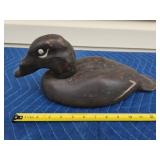 Jacduck hand carved wooden duck decoy - white-wing