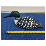 Jacduck hand carved wooden duck decoy - loon