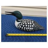 Jacduck hand carved wooden duck decoy - loon