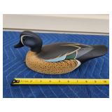 Geoffrey Vane Blue winged teal drake duck decoy