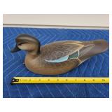 Geoffrey Vane Blue winged teal hen duck decoy