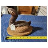 Joseph A Smilnak hand carved wood duck decoy