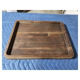 Custom-made wooden serving tray, 12 x 15.5 X 1.5