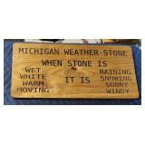 Custom engraved wood decor - Michigan Weather...